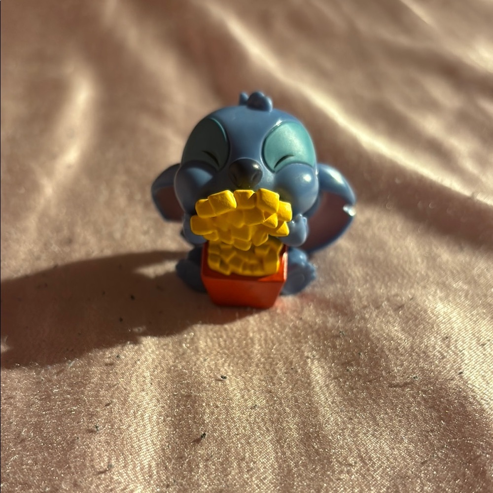 Blue Character Figurine with Yellow Fries